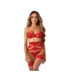 Matildea ensemble lingerie ouvert rouge